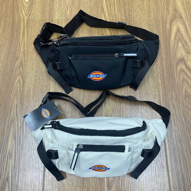 dickies迪克斯 蒂克包包多功能运动休闲腰包胸包手提包单肩包斜挎包 材质 尼龙 颜色 黑色 米白色 尺寸 25X17X10 Cm id 1813