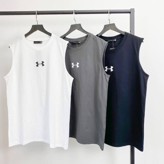 under Armour 安德玛纯棉高纱织三色短袖背心活力上新 猛推 采用专柜申洲织布工艺 1:1正品工艺 超宽松版型修身显瘦上身无束缚 优质纯棉面料 柔软细腻