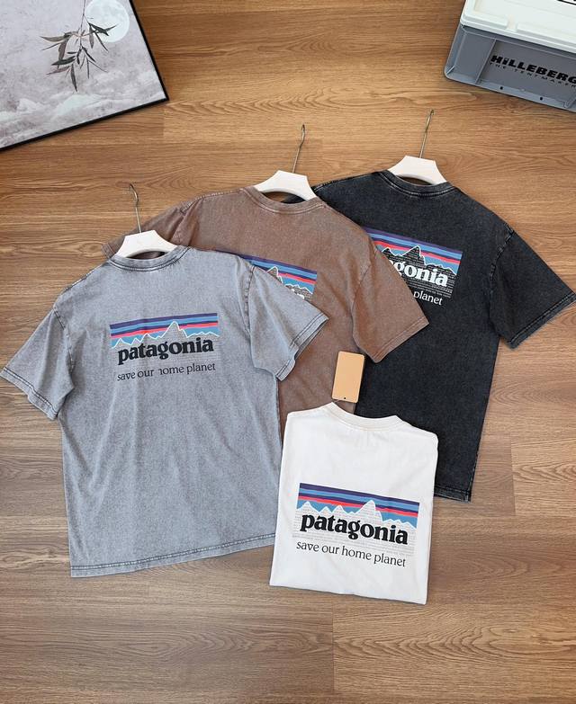 patagonia巴塔哥尼亚印花夏季休闲百搭水洗圆领短袖T恤 夏天到了兄弟们 自然离不开短袖 再次给你们带来这批超高性价比的T恤: 人手2件真不过分 特别好的一