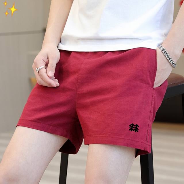 供 kolon Sport-可隆夏季新款水洗纯棉直筒短裤宽松裤三分裤 情侣款沙滩裤男女同款 吸湿排汗 柔软舒适 炎炎夏日度假休闲首选 基础款100%棉质休闲三分
