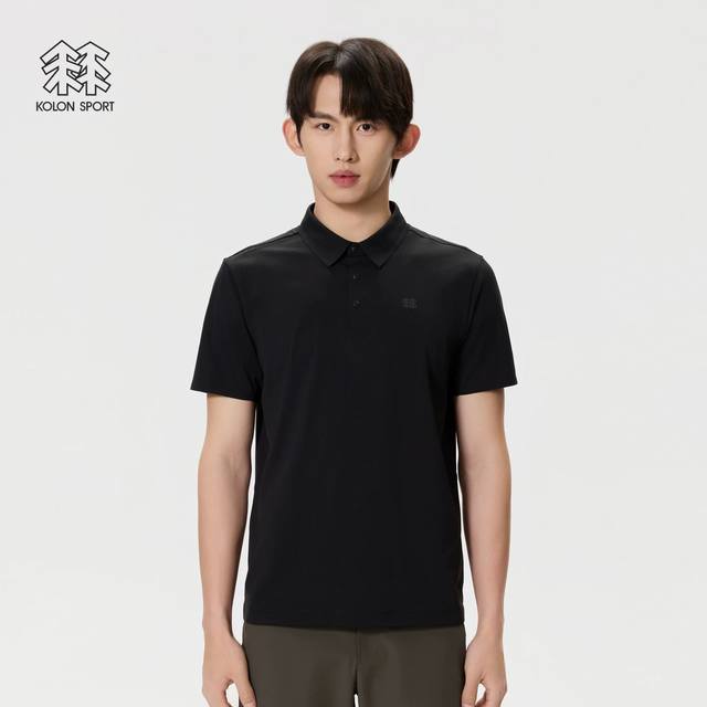 模特+细节 专柜同步更新 男士polo衫无缝压胶款 可隆四色齐发 Kolon Sport可隆polo衫夏季短袖速干T恤小翻领防晒运动上身垂感十足 版型完美 吸汗