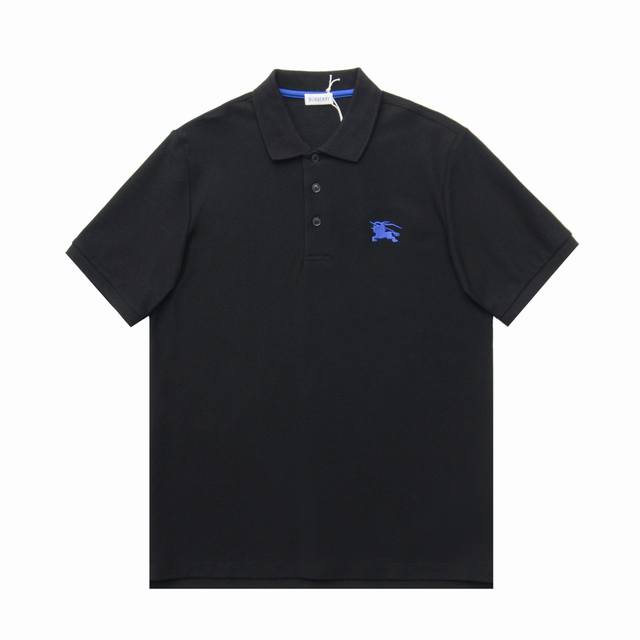 顶级复刻版本] 品名: Burberry 巴宝莉 经典款战马小标刺绣翻领polo衫短袖T恤 款号 6724023 颜色 黑色 白色 尺码 S-Xl 面料: 28