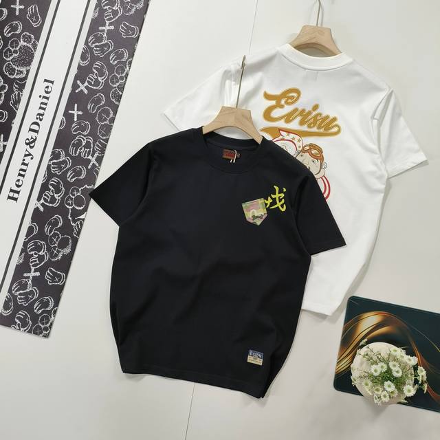 尺码S-2Xl掌柜推荐 evisu 福神2630年春季新品男士多元素佛头印花短袖T恤 原版面料高版本高品质 网红明星同款 休闲单品易于搭配 人气一直居高不下 以