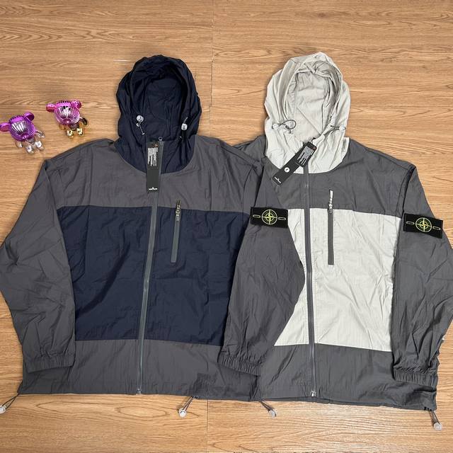 stone Island 石头岛拼色拉链机能户外防紫外线防晒衣外套 甄选品质 实拍可见 面料采用高品质放紫外线 出行必备 优质防晒衣面料 做工精湛 栩栩如生 当