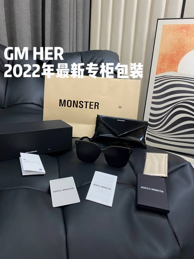 Her Gentle Monster太阳镜 墨镜 出行必备原单级别蔡司镜片 小脸神器 肖战 孙艺珍 戚薇Jenny 爱的迫降女主角同款 做工精致 非市面普通版本