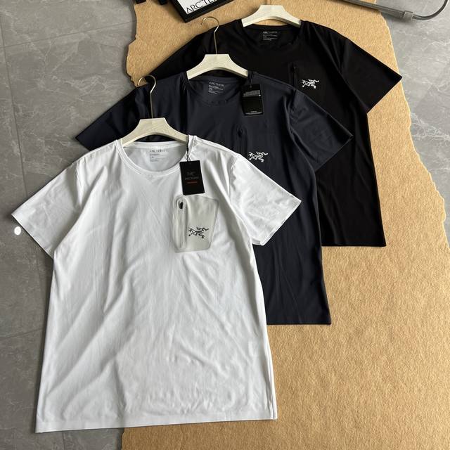 arc'teryx 始祖新款鸟牌速干短袖T恤男士户外运动跑步圆领口袋休闲上衣短袖 面料采用无氨弹面料制作而成 具有吸湿速干 抗菌 吸湿速干 保持肌肤清爽 抗菌功