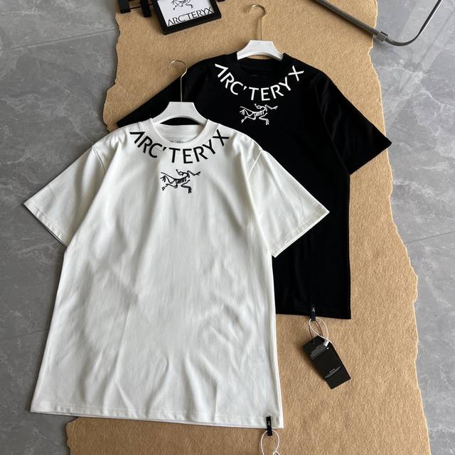 arc'teryx 始祖鸟夏季新款圆领字母硅胶短袖T恤 官网同步 男女同款 小红书热门爆款 各大网红博主纷纷上身 强烈推荐 面料 32S双纱300克面料重磅面料