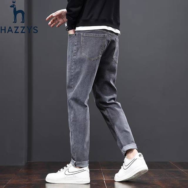 哈吉斯 Hazzys新款春季男装潮流刺绣水洗微弹直筒牛仔裤 现货 现货 疯狂开启 年最新款牛仔裤 震撼开炸 牛仔裤登陆 独家爆款 逆袭外贸圈牛仔裤看我的 给你们