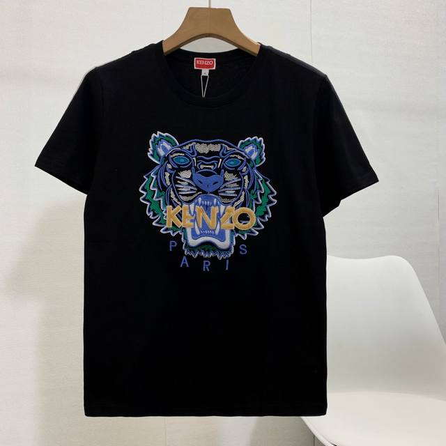 高品质 新款高田家Ken虎头情侣款字母虎头短袖T恤 简单整洁的配色 吸睛且高端大气 人手必备炸街款 胸前几十万针精工刺绣 依然保持一丝不苟的严谨态度 给您高端品