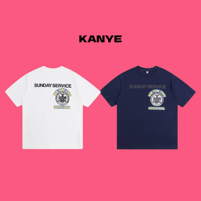 cpfm Kanye 侃爷 纽约限定发泡印花大版型情侣圆领休闲短袖-原单版本 color 藏青色 白色 size S M L Xl number 259022