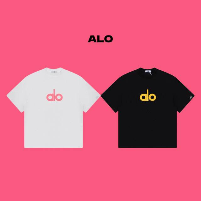 alo Yoga 纯色撞色字母Logo发泡印花情侣简约短袖 T恤-原单品质 color 白色 黑色 size S M L number 250382 独家原版定