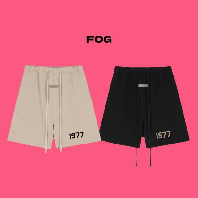 fear Of God Fog Essential 复线经典1977系列植绒Logo字母抓绒短裤 color 小麦色 炭灰色 size S M L Xl num
