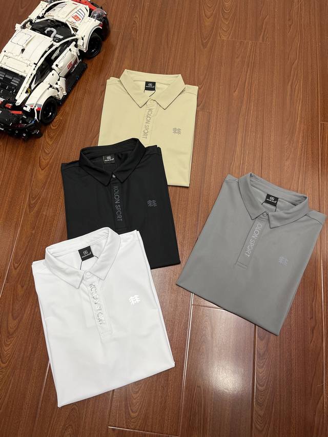 可隆 Kolon 25年最新款 官网同步纽扣所有辅料都是原版一比一开模打造 高奢系列 轻奢工艺 按胶Logo门襟设计 水洗标二维码可扫防晒冰凉感 穿上身会让你感