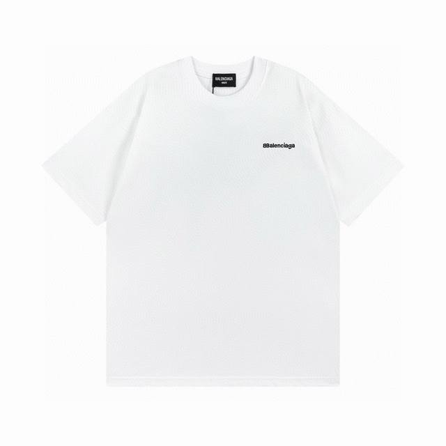 balenciaga 巴黎世家2025 Ss 胸前经典小标字母刺绣短袖T恤 本市场No.1的质量 真正天花板品质 全部原版开发注意细节图 避免被盗图商家混发 正