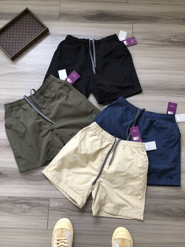 tnf 北面紫标 日单 The North Face purple Label X Beams Nylon Shorts 联名 男女款内衬网眼抽绳短裤五分裤.