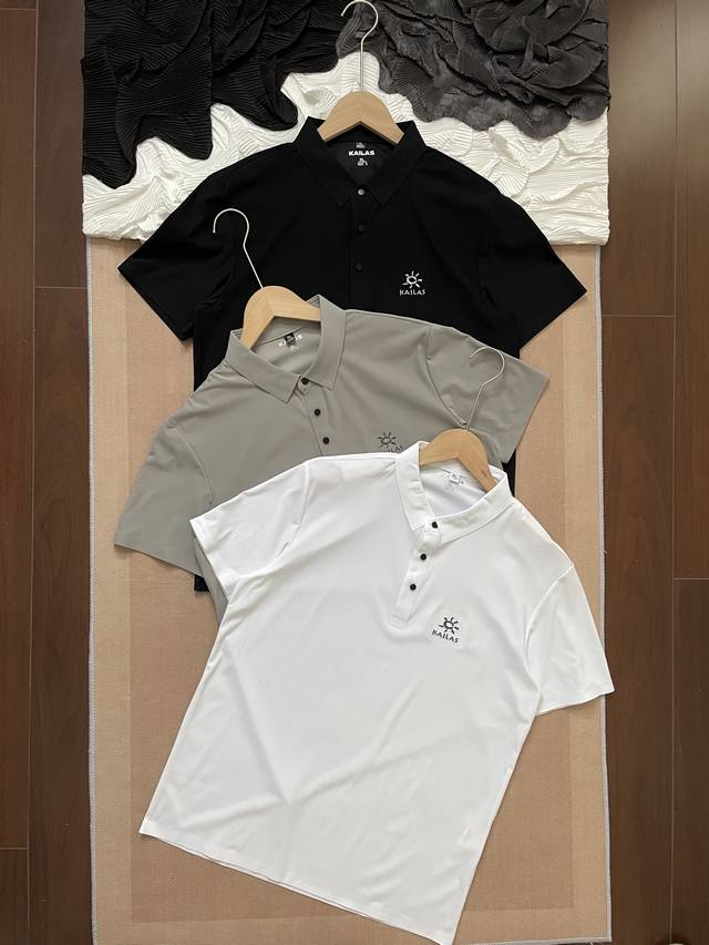 凯乐石 Kailas 刺绣太阳Logo 冰丝速干无痕商务polo 冰感速干短袖T恤 -颠覆性面料采用瑞士冰感纤维科技+3D立体编织工艺 独创弹力记忆因子实现 悬