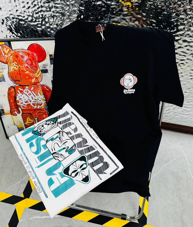 福神 带Nfc芯片识别高版本 evisu 福神2025夏季新款印花休闲宽松情侣款 短袖T恤 1008 细节:版本一比一复刻 吊牌 领标 水洗 包装袋 水洗处有N