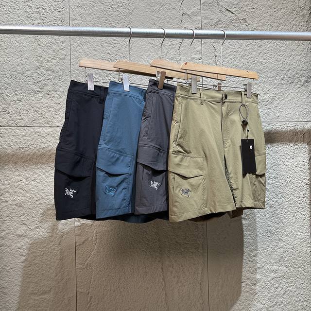 arc'teryx始祖鸟Rampart pant工装速干透气短裤 男士防撕裂格纹肌理速干透气防泼水软壳多袋户外工装短裤 精美刺绣大鸟Logo 轻量级机能面料 Y
