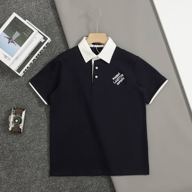 上新 顶级复刻版本 路易威登 Lv 25Ss早春新款短袖 字母Logo刺绣翻领polo短袖 轻奢主义 男女日常通勤穿搭必备单品 正确版本 欢迎对比 详细特征 2