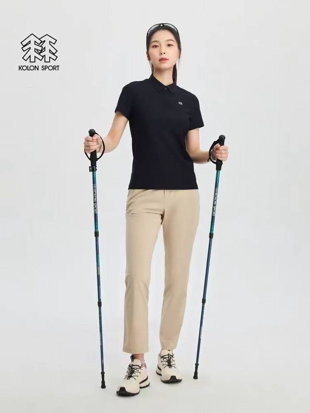 供 模特图 高品质 官网同款 Kolonsport 可隆女速干五色新翻领polo衫 上手炸手 重点技术介绍一下 激光切割 工艺就是牛 这就是大牌的感觉 韩国进口