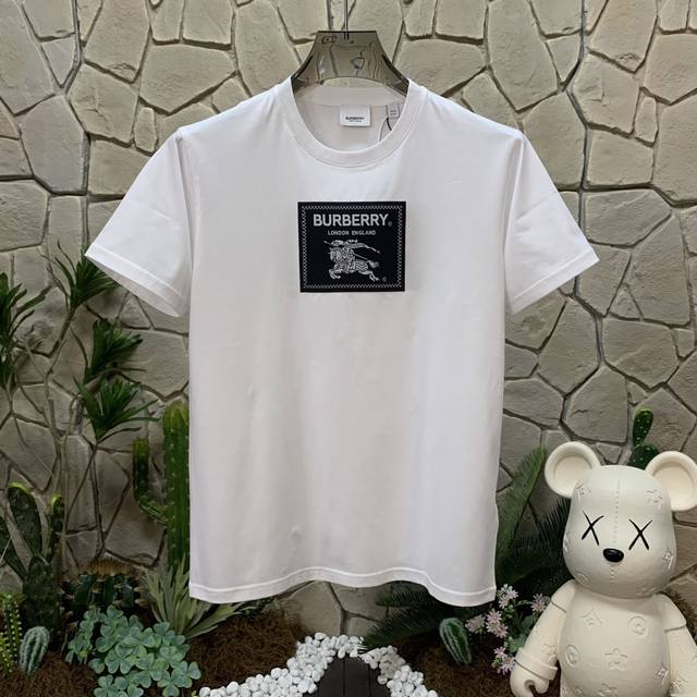 panda版本 供货 #代购级 巴宝莉Burberry博柏利 Ss Logo标贴圆领套头短袖T恤 白色 秒杀市面上一切版本 只能说根本就不是一个级别的存在 不管