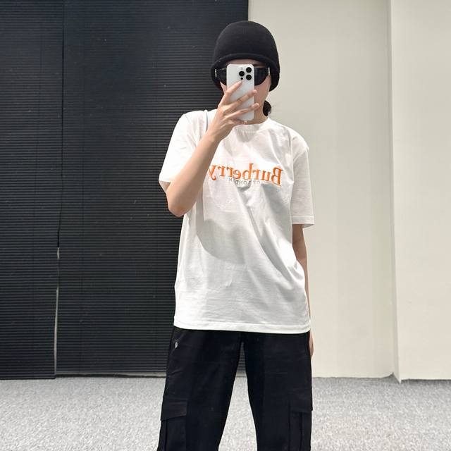 Bbr 短袖 刺绣字母 短袖 上身展示 模特试穿 Xxs 码 身高 162Cm 47Kg 合身