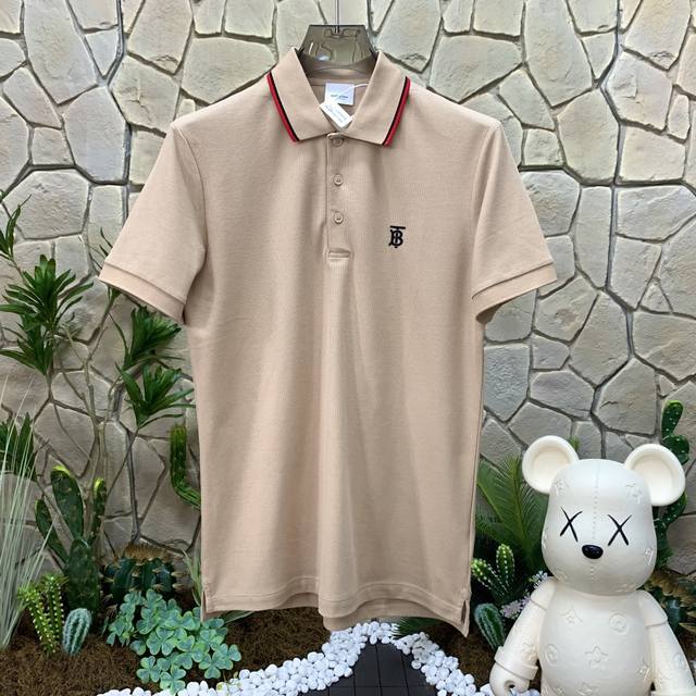 panda版本 供货 #代购级 巴宝莉 Burberry博柏利 Monogram Motif 徽标图案短袖polo衫 男款 米色 巴宝莉 2025Ss夏季新款字