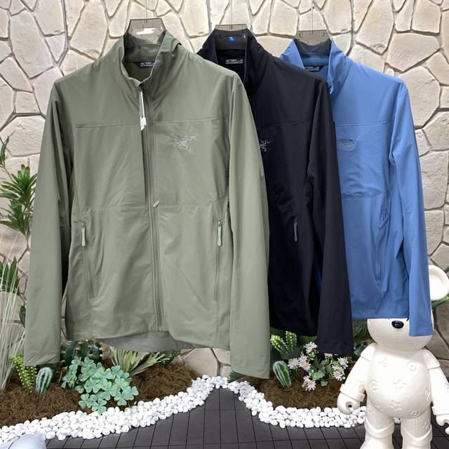 panda版本 供货 #代购级 arcteryx 始祖鸟Gamma Lightweight 情侣款纯色立领软壳轻薄户外防风防晒夹克外套男女皮肤衣 gamma S