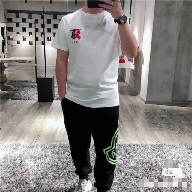 Bbr 短袖刺绣骑士 Tb 字母战马 白色 网图参考