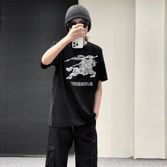 Bbr 短袖 大战术骑士刺绣黑色 上身展示 模特试穿 Xxs 码 身高 162Cm 47Kg