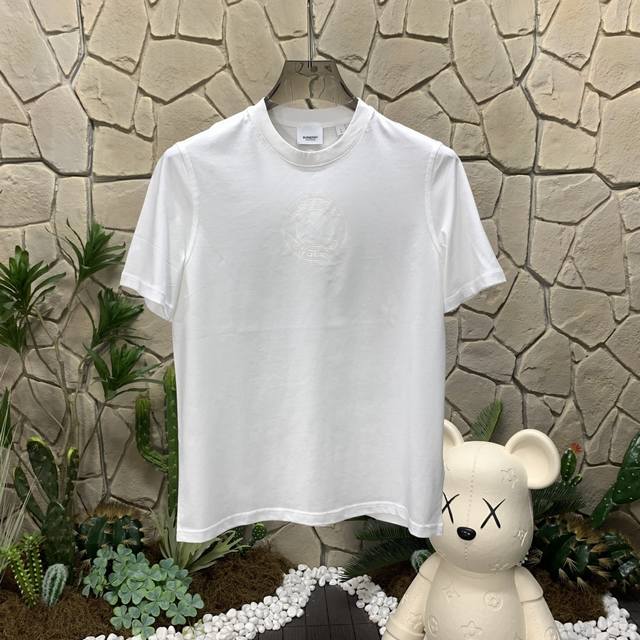 panda版本 供货 #代购级 巴宝莉 Burberry博柏利 徽标Logo圆领休闲透气短袖 T恤 女款 白色 秒杀市面上一切版本 只能说根本就不是一个级别的存