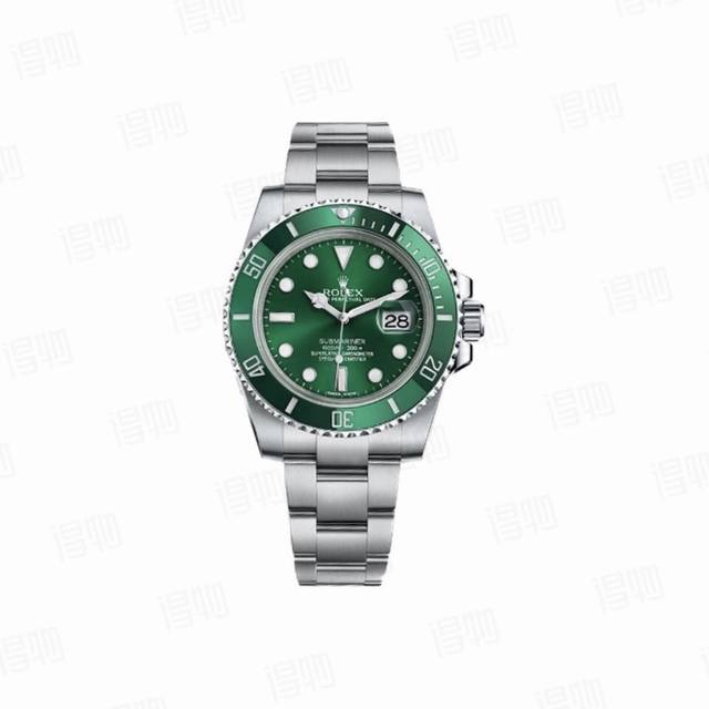 Rolex 劳力士 潜航者 绿盘 劳力士绿水鬼经典款男士石英腕表 劳力士男女情侣款手表 精钢表带 一提到手表 人们就会想到劳力士 一提到劳力士 那当然非水鬼莫属