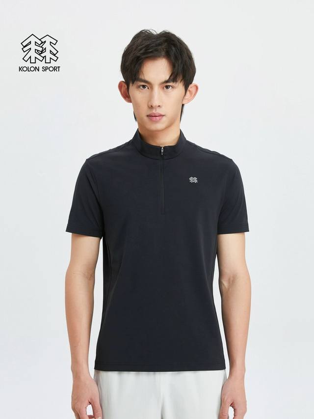 注意黑色缺Xl 3Xl G网在售Kolon Sport 可隆半拉链男士商务休闲短袖 时尚商务与休闲的完美融合 为现代都市男士打造 我们自豪地推出了这款半拉链商务