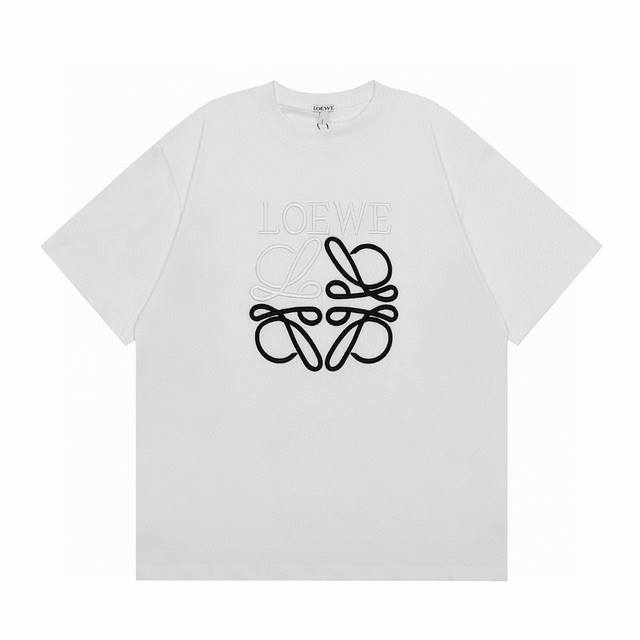 顶级代工品质 loewe 罗意威25Ss 经典黑白刺绣T恤短袖 不需要所谓烂大街的华丽文案 主打品质 - 面料经过2次高温缩水固色 不变形不缩水不起球 -正确O