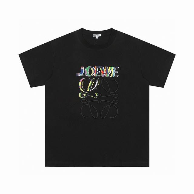 顶级代工品质 loewe 罗意威25Ss 彩色印花刺绣Logo短袖T恤 不需要所谓烂大街的华丽文案 主打品质 - 面料经过2次高温缩水固色 不变形不缩水不起球