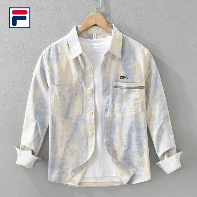 上新 斐乐Fila25款高品质纯棉纯色刺绣日系个性长袖衬衫外套 甄选纯棉优质面料 透气吸汗 不变形 不起球 细腻不糙手 耐磨性高 走线工整 亲肤抗皱等特点 让服