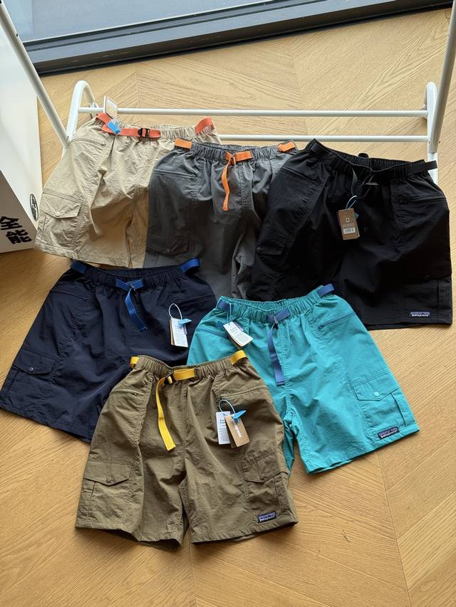 供 巴塔哥尼亚 patagonia Outdoor Everyday Shorts S 7 In.户外多口袋尼龙工装防水短裤 浅卡其 灰色 黑色 藏青 湖绿 军