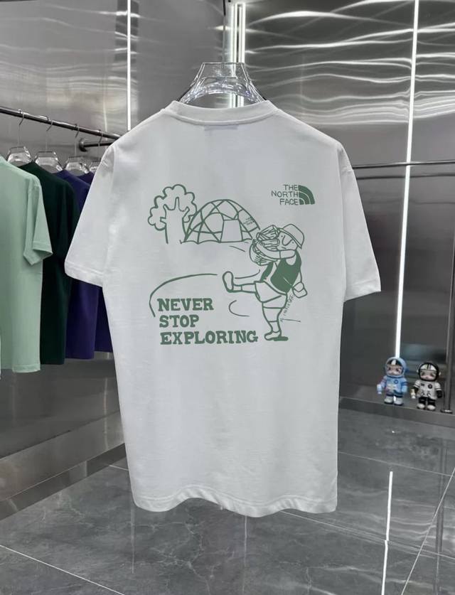 北面系列 专柜款复古情侣 印花短袖T落肩袖 重磅280G精梳棉材质 透气舒适 版型宽松 进口外贸级专柜印花 随意搓洗不褪色不变形 情侣款 男女同款哦