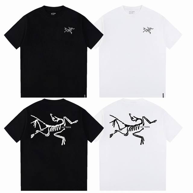 始祖鸟Arcteryx字母短袖 领口对标正确版本 颜色 黑色 白色 尺码 S M L Xl 面料 300克双纱 男女同款