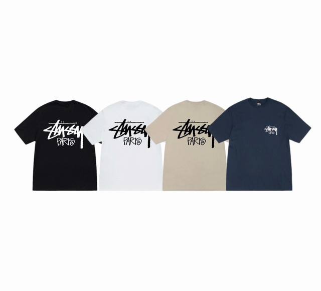 上新款号 S093 stussy斯图西 Stussy 上海定制Logo基础印花潮牌男女同款 原版打造 细节高控 -面料精选220G纯棉面料 手感柔软舒适 吸汗透