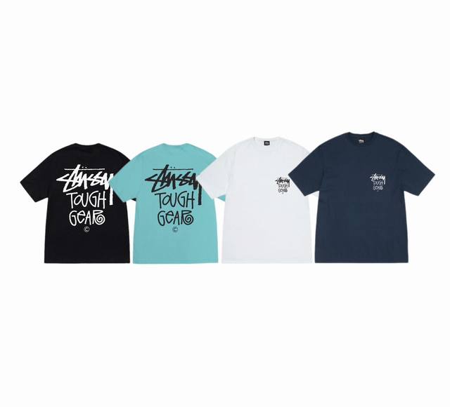 上新款号 S083 stussy斯图西 Stussy Ss24 丝网印刷图案Logo印花短袖T恤 男女同款 原版打造 细节高控 -面料精选220G纯棉面料 手感