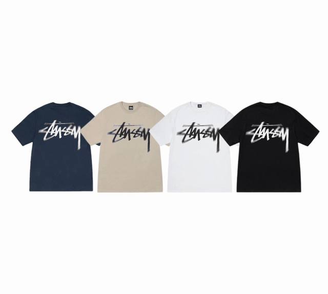 上新款号 S078 stussy斯图西 Dizzy Stock Tee 眩晕幻影印花圆领短袖T恤男女同款 原版打造 细节高控 -面料精选220G纯棉面料 手感柔