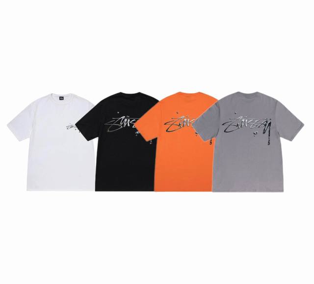 上新款号 S076 stussy斯图西 23Ss 夏季水滴印花短袖T恤男女同款 原版打造 细节高控 -面料精选230G纯棉面料 手感柔软舒适 吸汗透气. -百搭