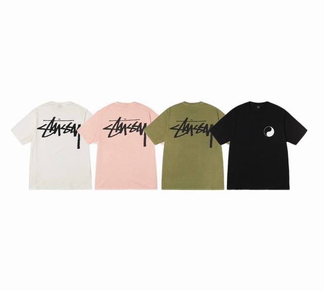 上新款号 S066 stussy斯图西 阴阳太极潮牌印花宽松短袖T恤男女同款 原版打造 细节高控 -面料精选230G纯棉面料 手感柔软舒适 吸汗透气. -百搭款