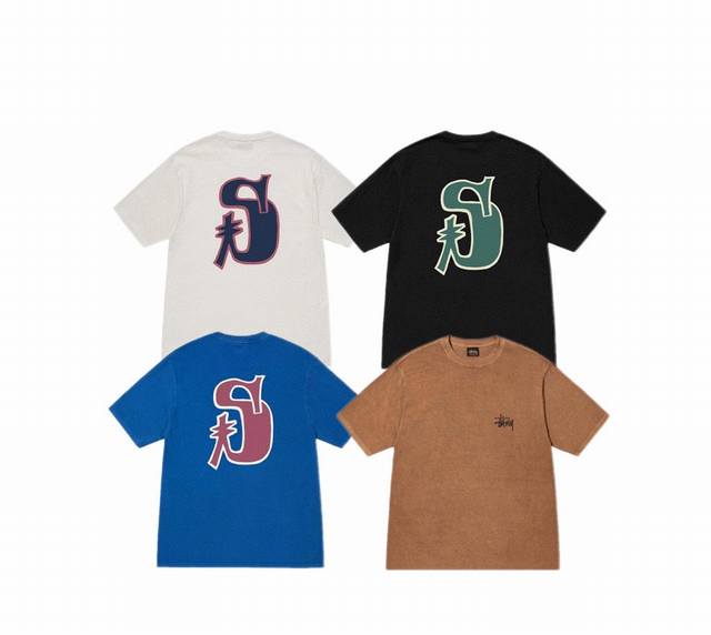 上新款号 S065 stussy斯图西 创意大S标志印花短袖T恤 男女夏季新款 原版打造 细节高控 -面料精选230G纯棉面料 手感柔软舒适 吸汗透气. -百搭