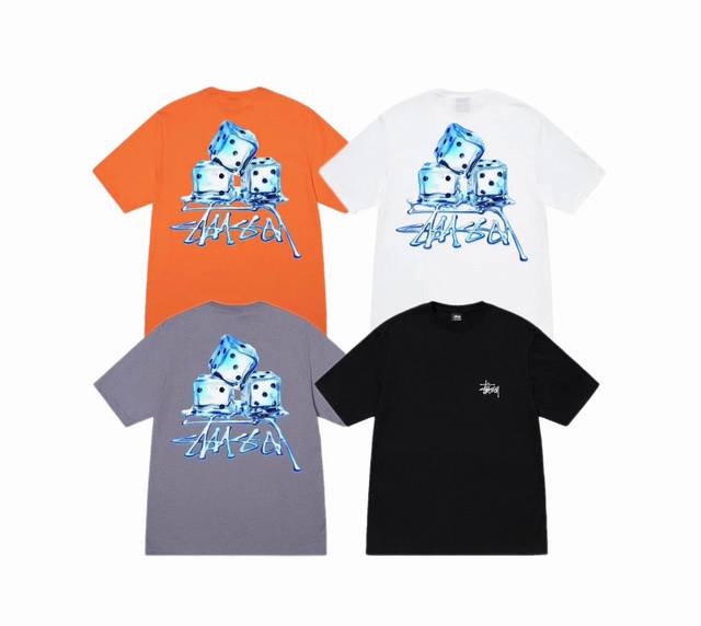 上新款号 S059 stussy 斯图西 Melted Tee创意骰子冰块字母 斯图西情侣T恤 原版打造 细节高控 -面料精选230G纯棉面料 手感柔软舒适 吸