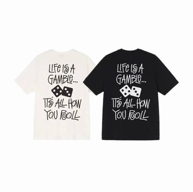 上新款号 S036 stussy 斯图西 骰子蜗牛字体Logo印花男女时尚纯棉圆领短袖T恤 原版打造 细节高控 -面料精选230G纯棉面料 手感柔软舒适 吸汗透