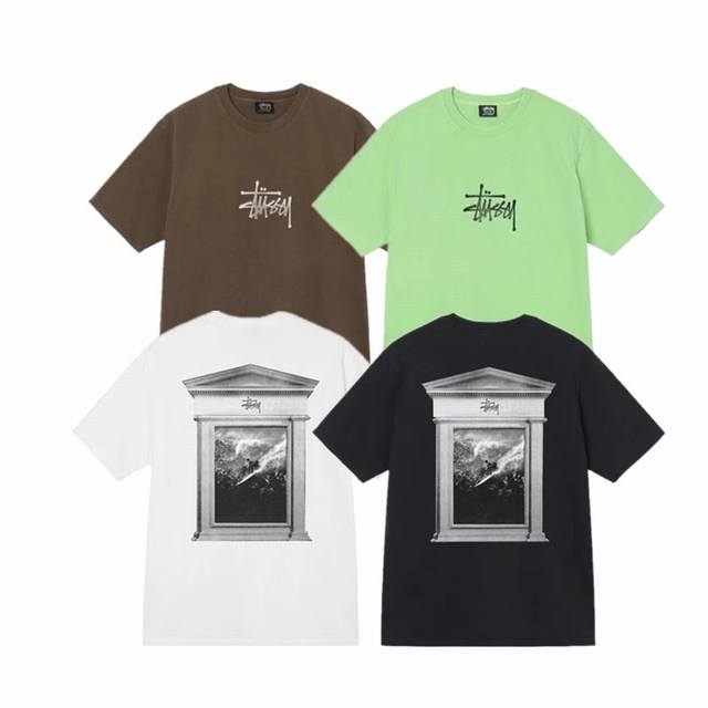 上新款号 S023 stussy 斯图西 印花图案字母圆领短袖T恤 原版打造 细节高控 -面料精选230G纯棉面料 手感柔软舒适 吸汗透气. -百搭款 原单品质