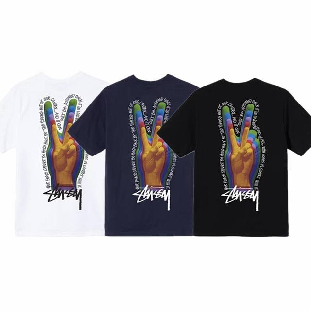 上新款号 S014 stussy 斯图西 字母印花圆领套头短袖T恤 原版打造 细节高控 -面料精选230G纯棉面料 手感柔软舒适 吸汗透气. -百搭款 原单品质
