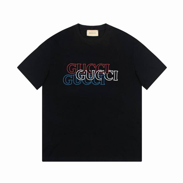 上新款号 G760 -Gucci 古驰新品 印花系列 -采用双纱32支纯棉260G 面料颜色定制定染 不缩水不退色 手感舒服 质感超强全套原版辅料 细节到位 潮